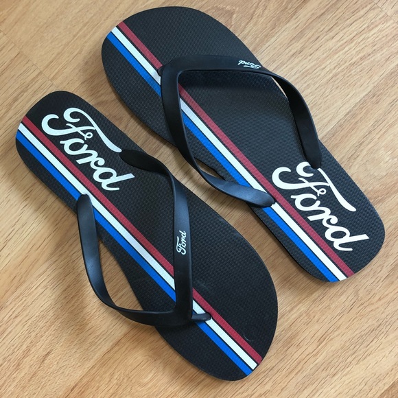 red ford flip flops
